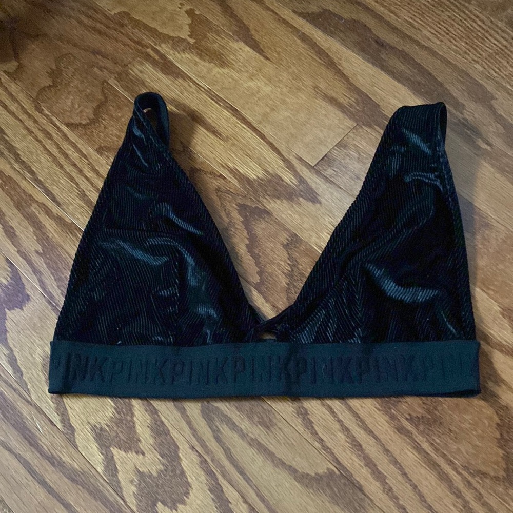Victoria Secret PINK Black Bralette Size: Large